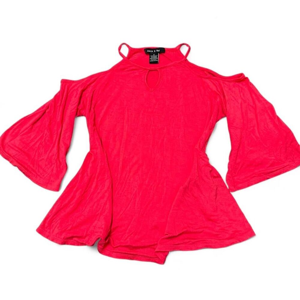 Women's Pink Shoulder Cutouts Shirt